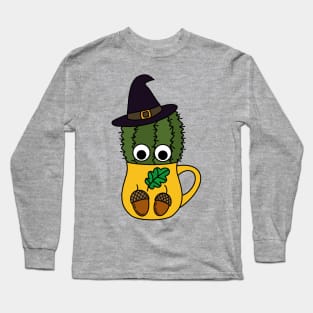 Cute Cactus Design #255: Witch Cactus In Autumn Mug Long Sleeve T-Shirt